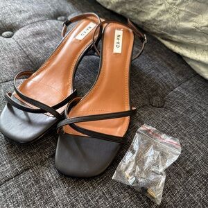 NA-KD black kitten heels never worn